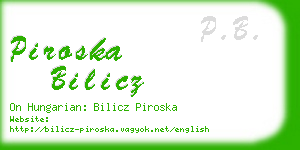 piroska bilicz business card